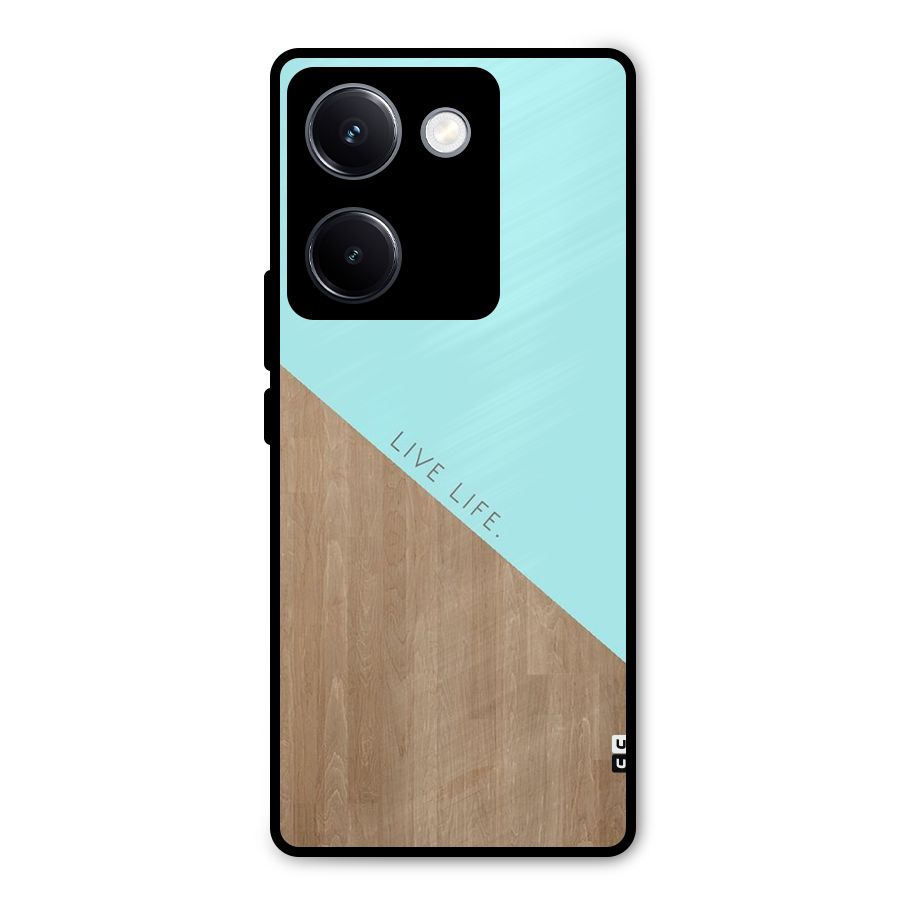 Live Life Metal Back Case for Vivo Y300 Plus