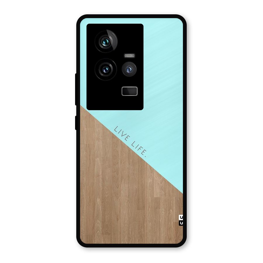 Live Life Metal Back Case for iQOO 11 5G