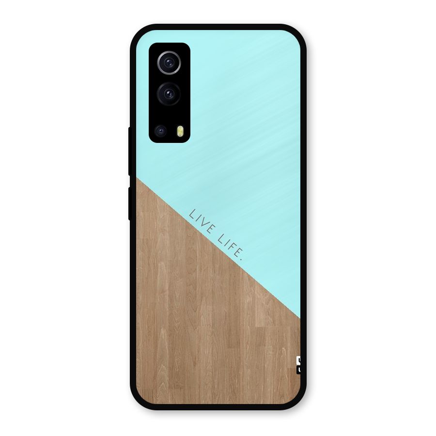 Live Life Metal Back Case for iQOO Z3