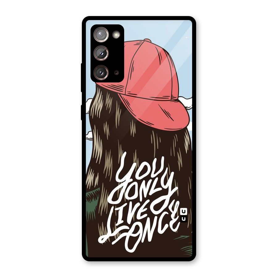 Live Once Glass Back Case for Galaxy Note 20
