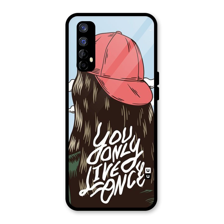 Live Once Glass Back Case for Realme 7