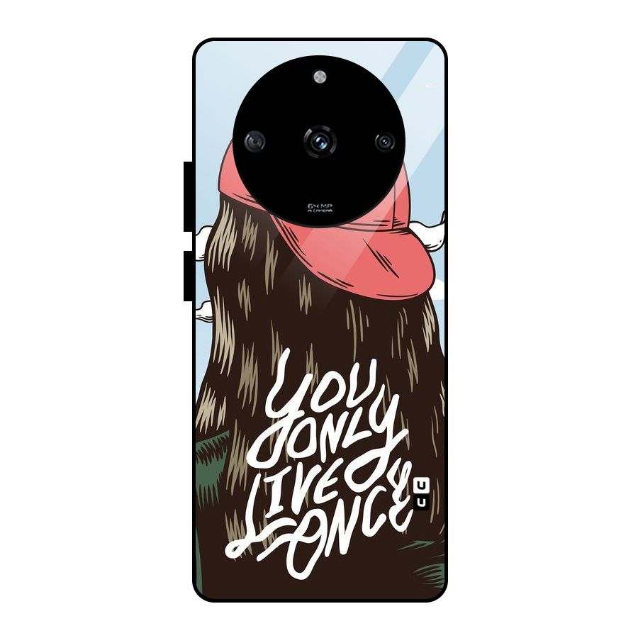 Live Once Glass Back Case for Realme Narzo 60 5G