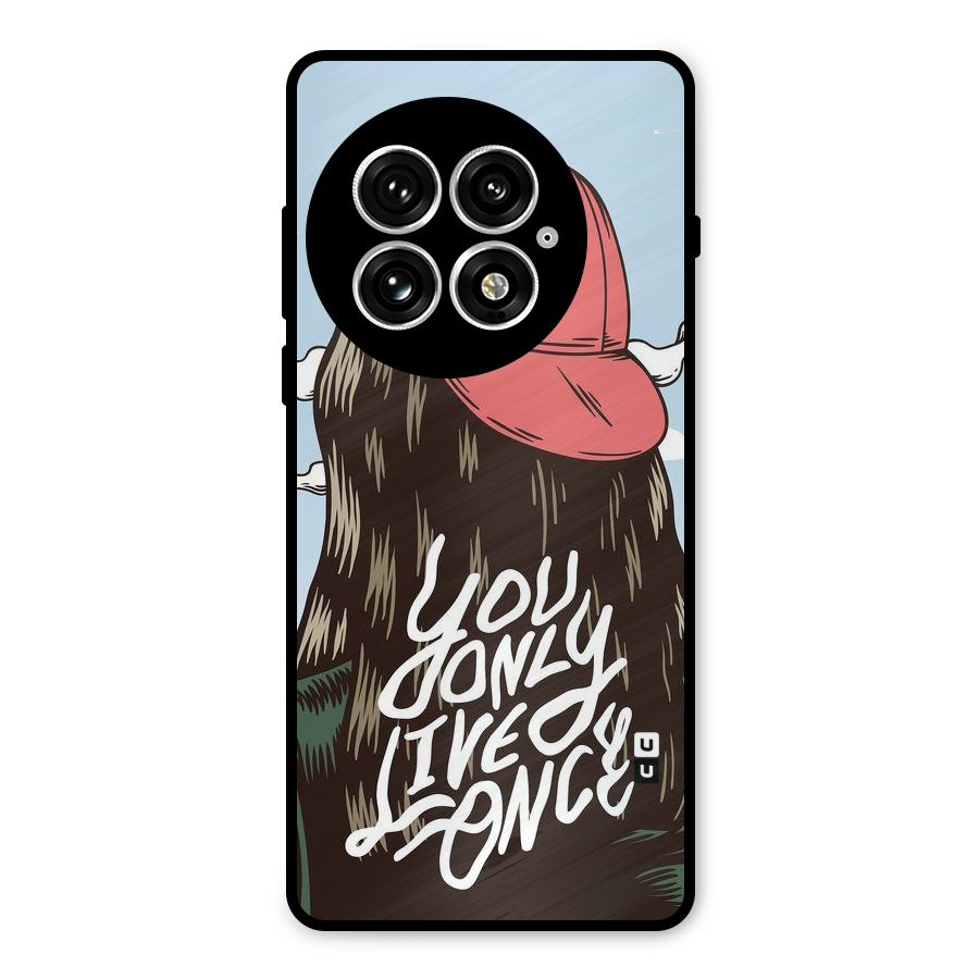 Live Once Metal Back Case for OnePlus 13