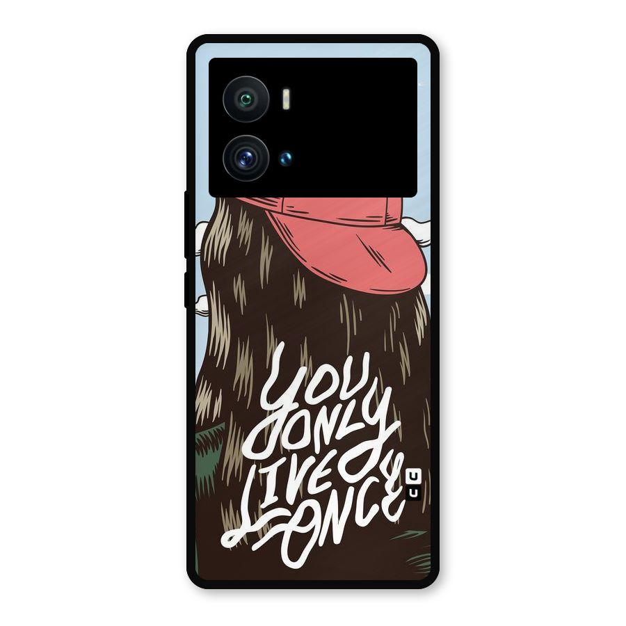 Live Once Metal Back Case for iQOO 9 Pro