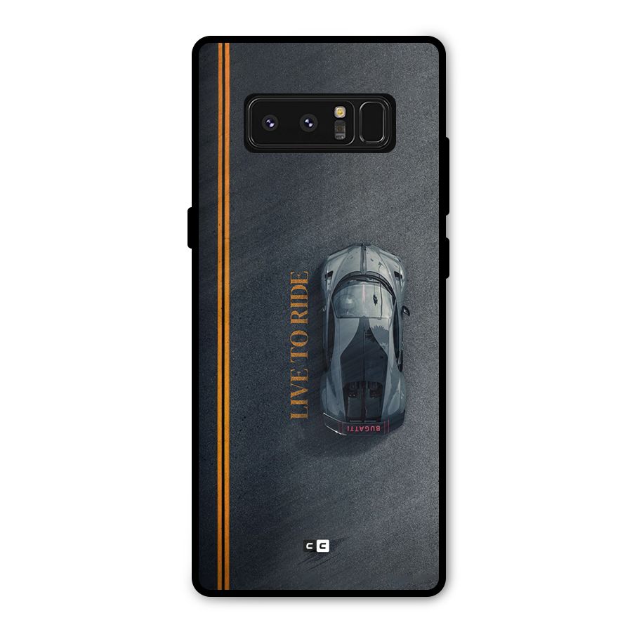Live To Ride Metal Back Case for Galaxy Note 8