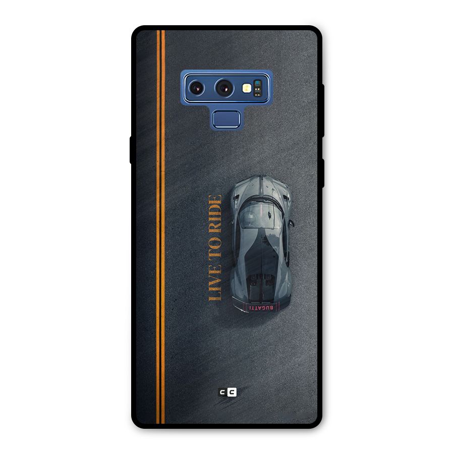 Live To Ride Metal Back Case for Galaxy Note 9