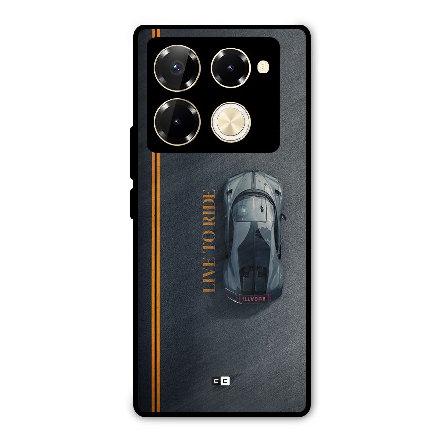 Live To Ride Metal Back Case for Infinix Note 40 Pro Plus
