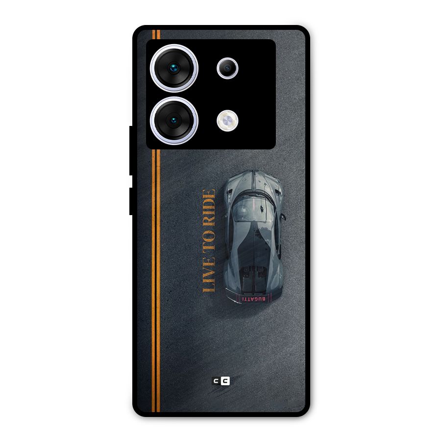 Live To Ride Metal Back Case for Infinix Zero 30 5G