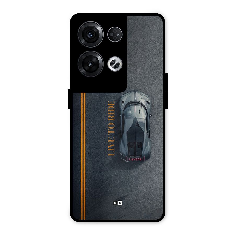Live To Ride Metal Back Case for Oppo Reno8 Pro 5G