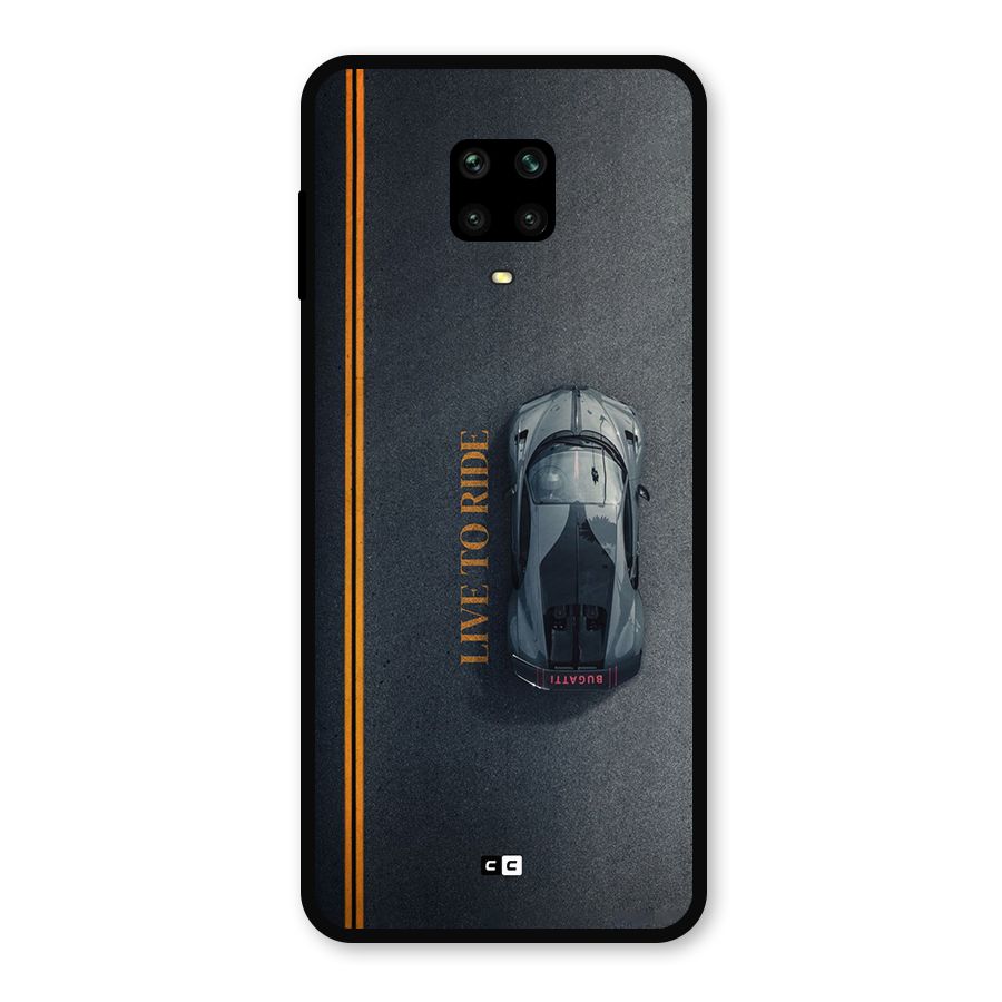 Live To Ride Metal Back Case for Poco M2 Pro