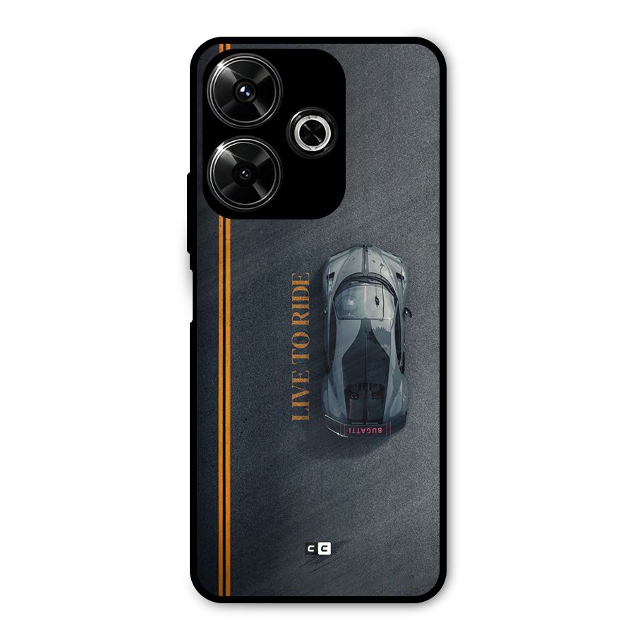 Live To Ride Metal Back Case for Poco M6 Plus