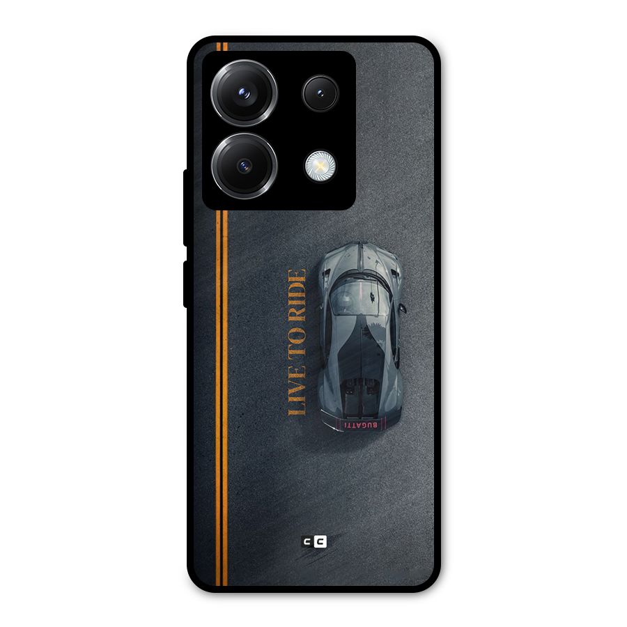 Live To Ride Metal Back Case for Poco X6