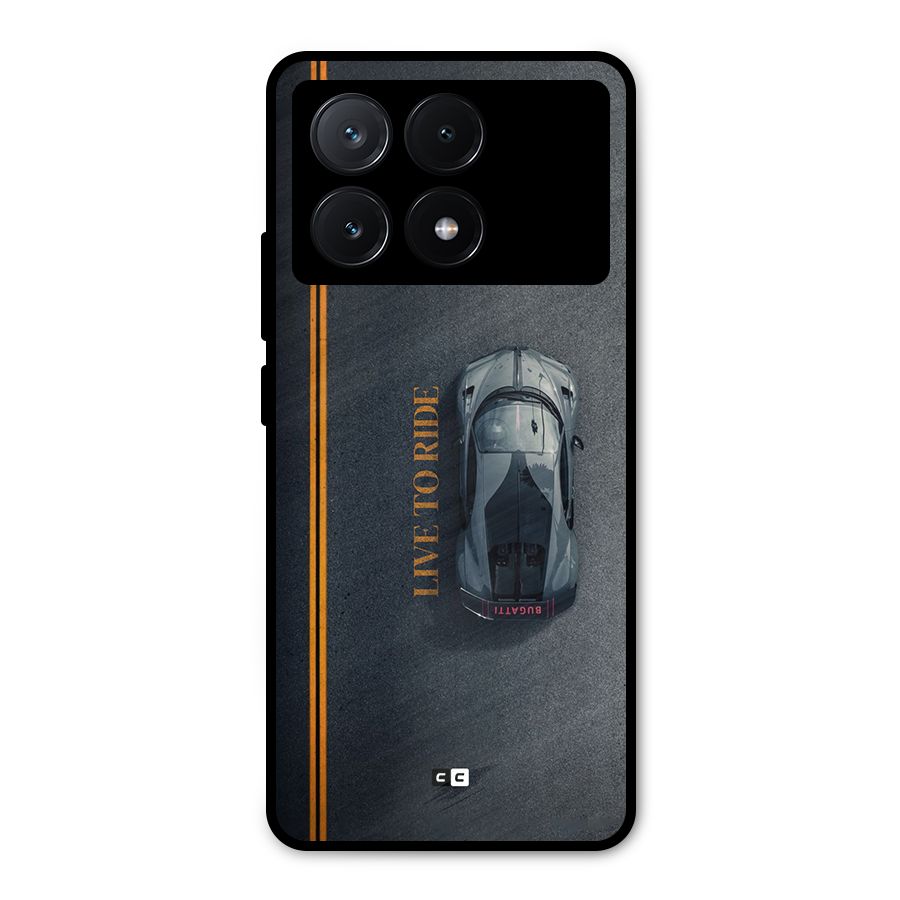 Live To Ride Metal Back Case for Poco X6 Pro
