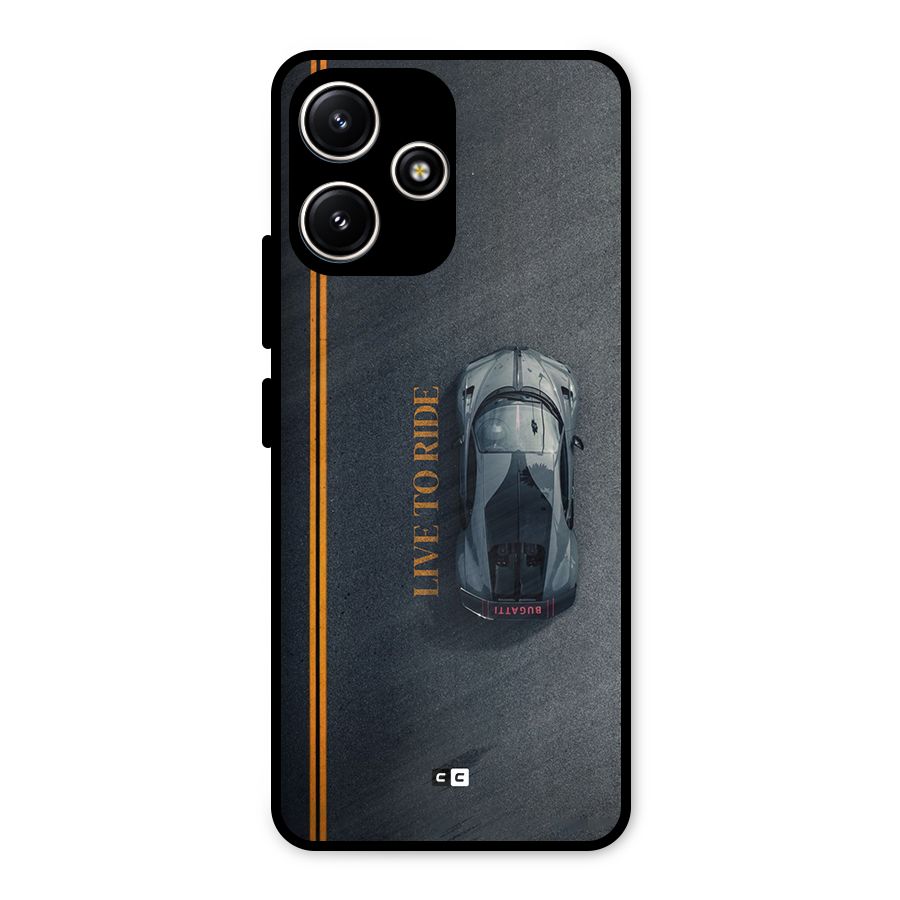 Live To Ride Metal Back Case for Redmi 12 5G