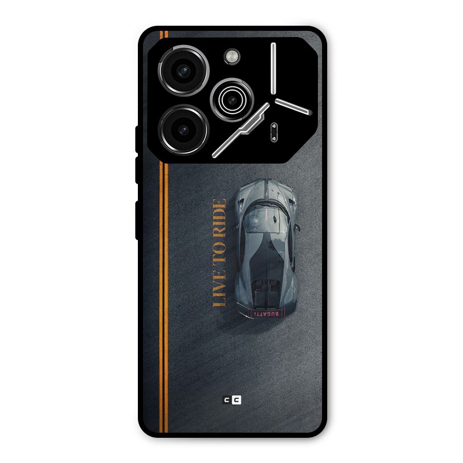 Live To Ride Metal Back Case for Tecno Pova 6 Pro