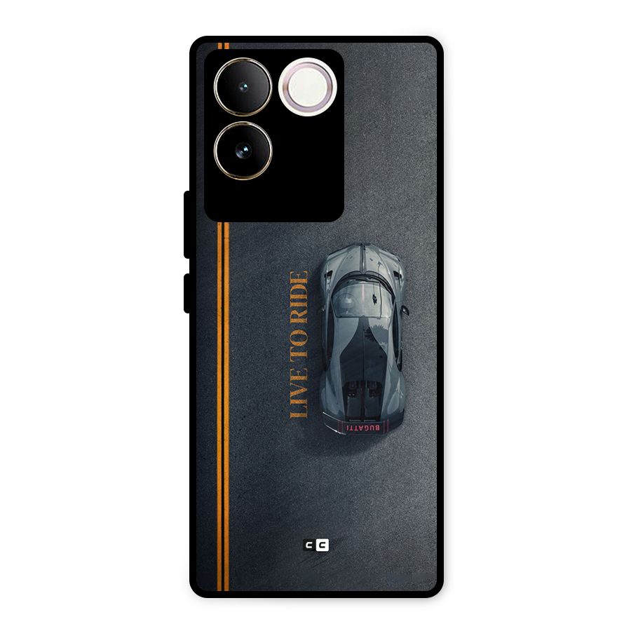 Live To Ride Metal Back Case for Vivo T2 Pro