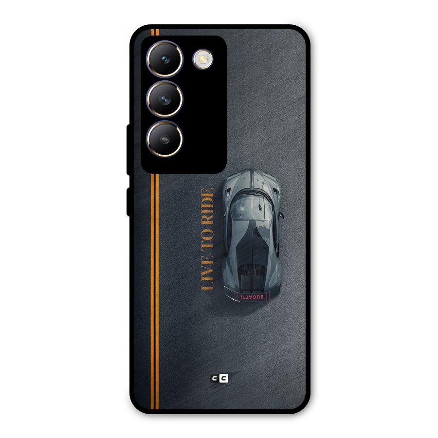 Live To Ride Metal Back Case for Vivo T3 5G