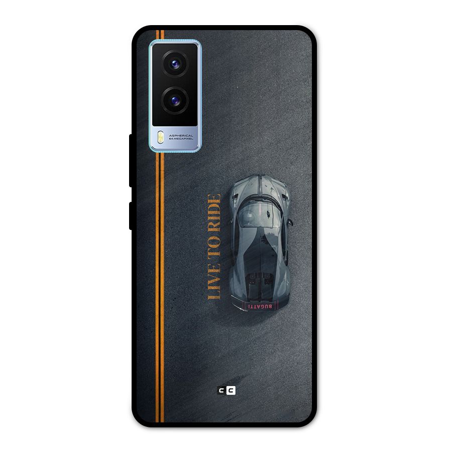 Live To Ride Metal Back Case for Vivo V21e 5G