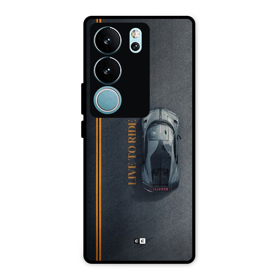 Live To Ride Metal Back Case for Vivo V29 Pro