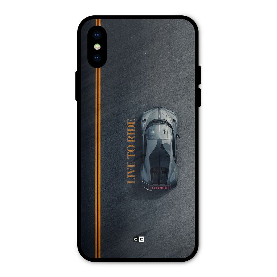 Live To Ride Metal Back Case for iPhone X