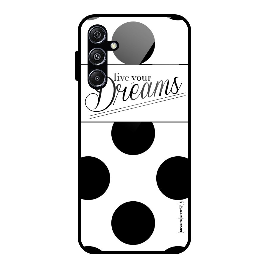 Live Your Dreams Glass Back Case for Galaxy M34 5G