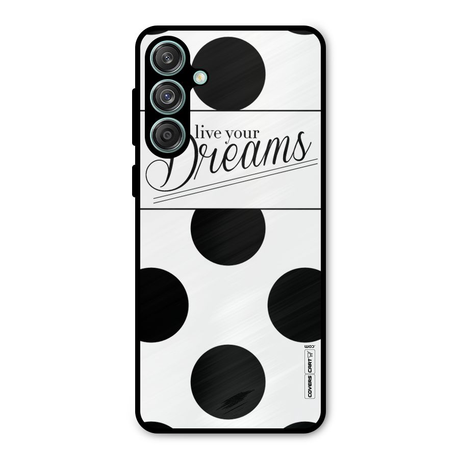 Live Your Dreams Metal Back Case for Galaxy M55 5G