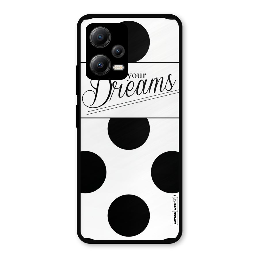 Live Your Dreams Metal Back Case for Redmi Note 12 5G