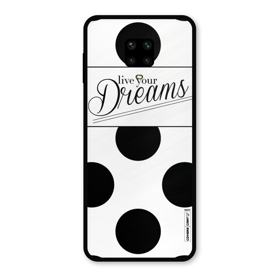 Live Your Dreams Metal Back Case for Redmi Note 9 Pro