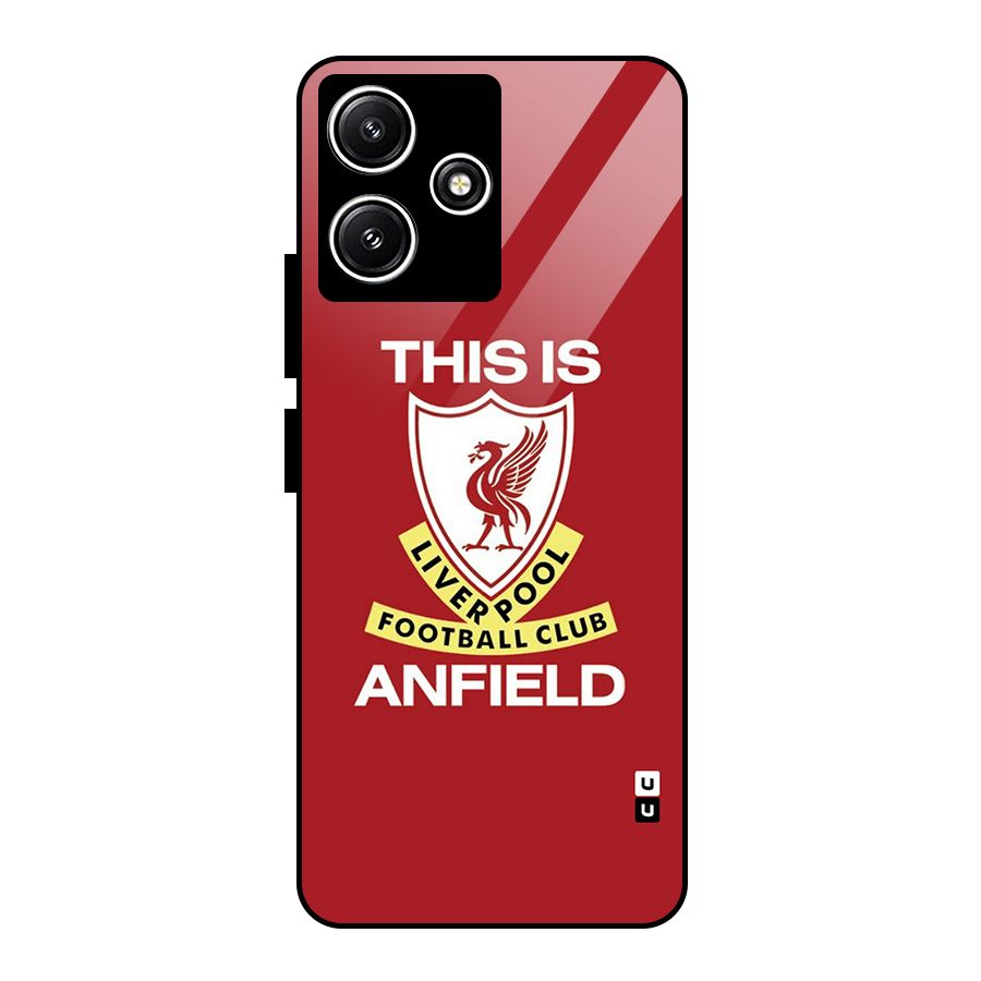 LiverPool Anfield Glass Back Case for Poco M6 Pro
