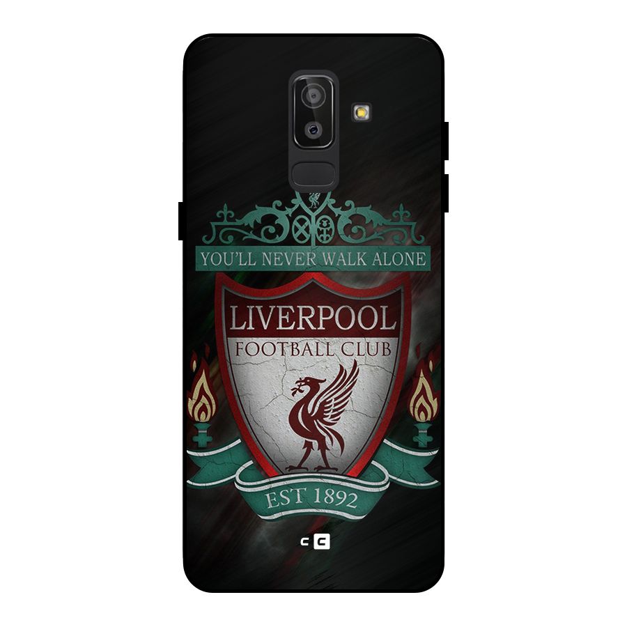 LiverPool FootBall Club Metal Back Case for Galaxy J8