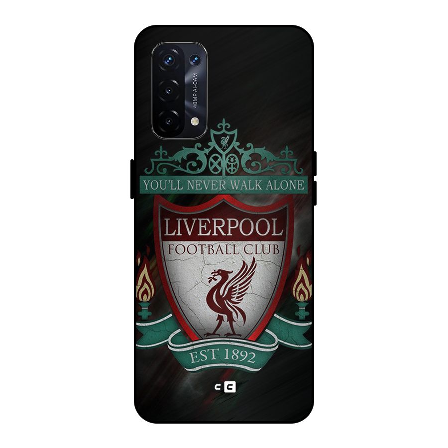 LiverPool FootBall Club Metal Back Case for Oppo A74 5G