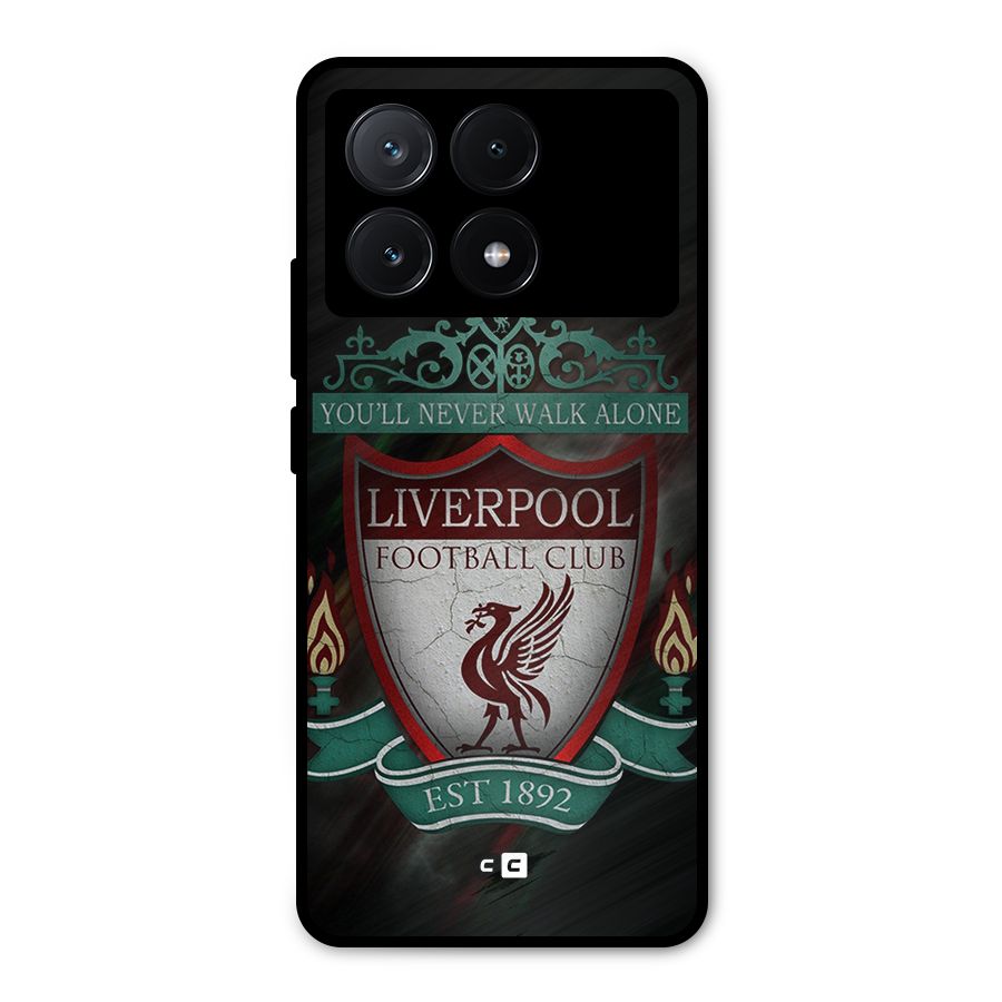 LiverPool FootBall Club Metal Back Case for Poco X6 Pro