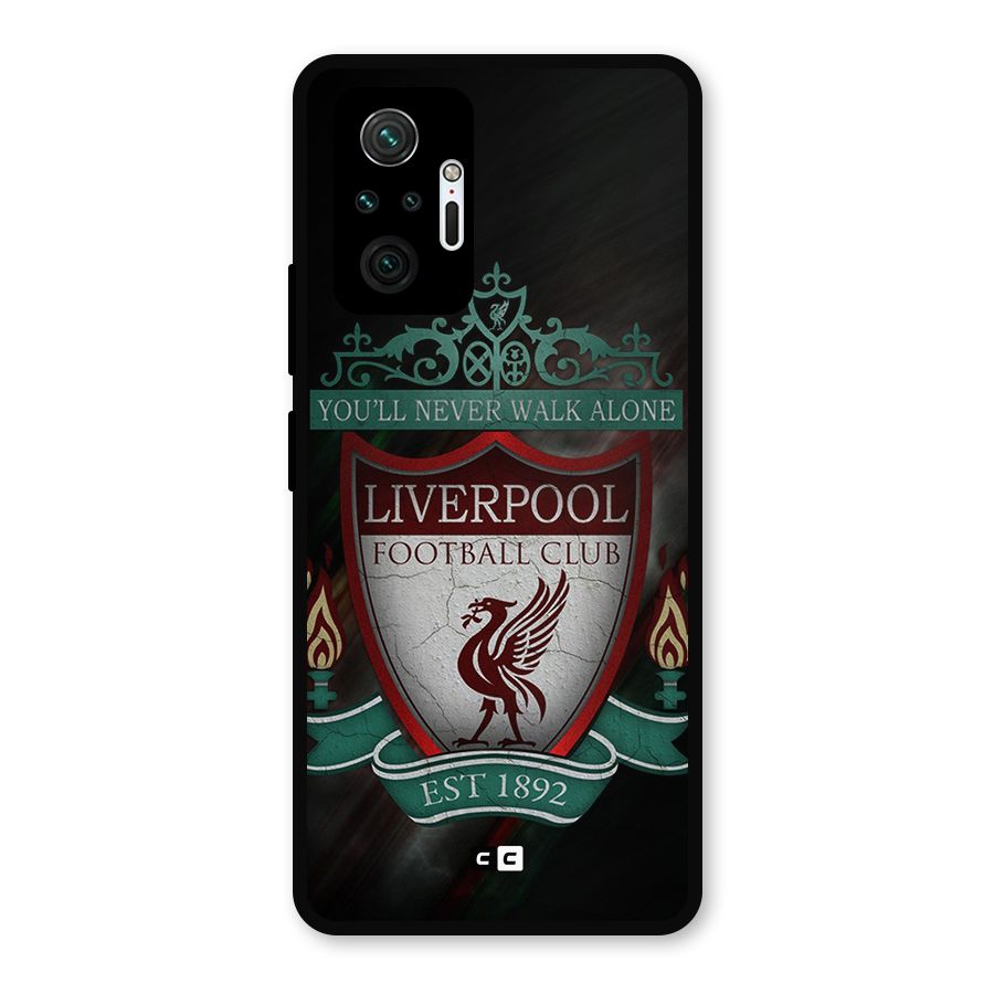 LiverPool FootBall Club Metal Back Case for Redmi Note 10 Pro