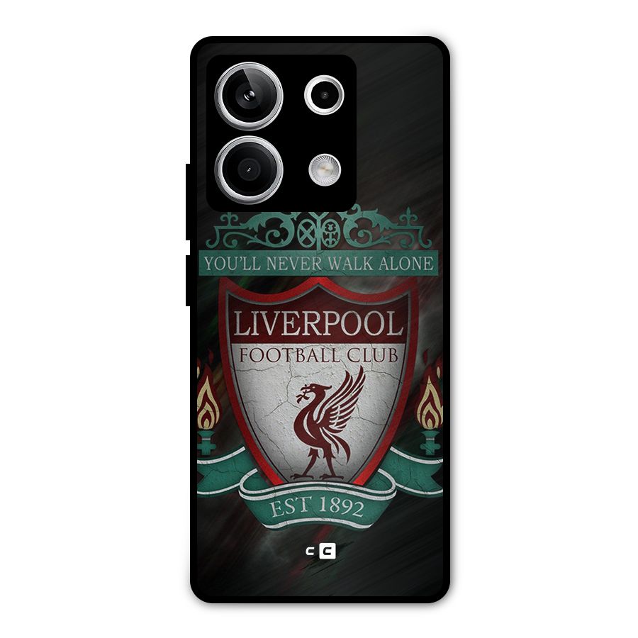 LiverPool FootBall Club Metal Back Case for Redmi Note 13 5G