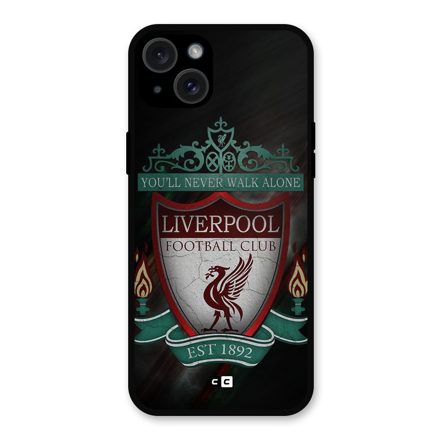 LiverPool FootBall Club Metal Back Case for iPhone 15 Plus