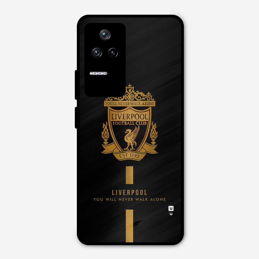 LiverPool Never Walk Alone Metal Back Case for Poco F4 5G