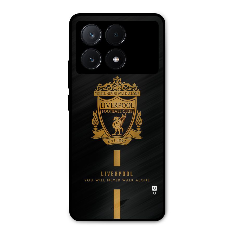LiverPool Never Walk Alone Metal Back Case for Poco X6 Pro