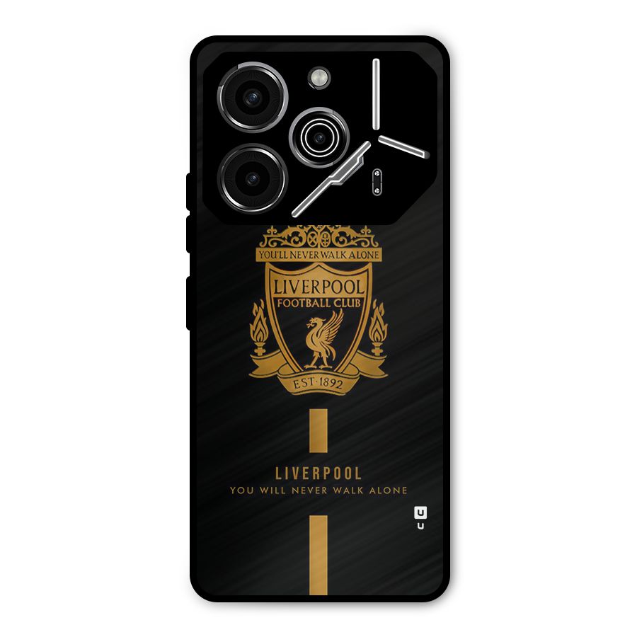 LiverPool Never Walk Alone Metal Back Case for Tecno Pova 6 Pro