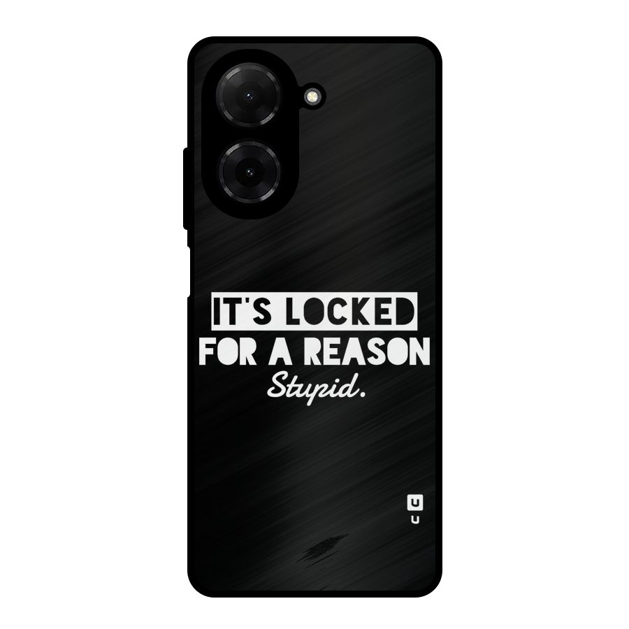 Locked For Stupid Metal Back Case for Poco C71