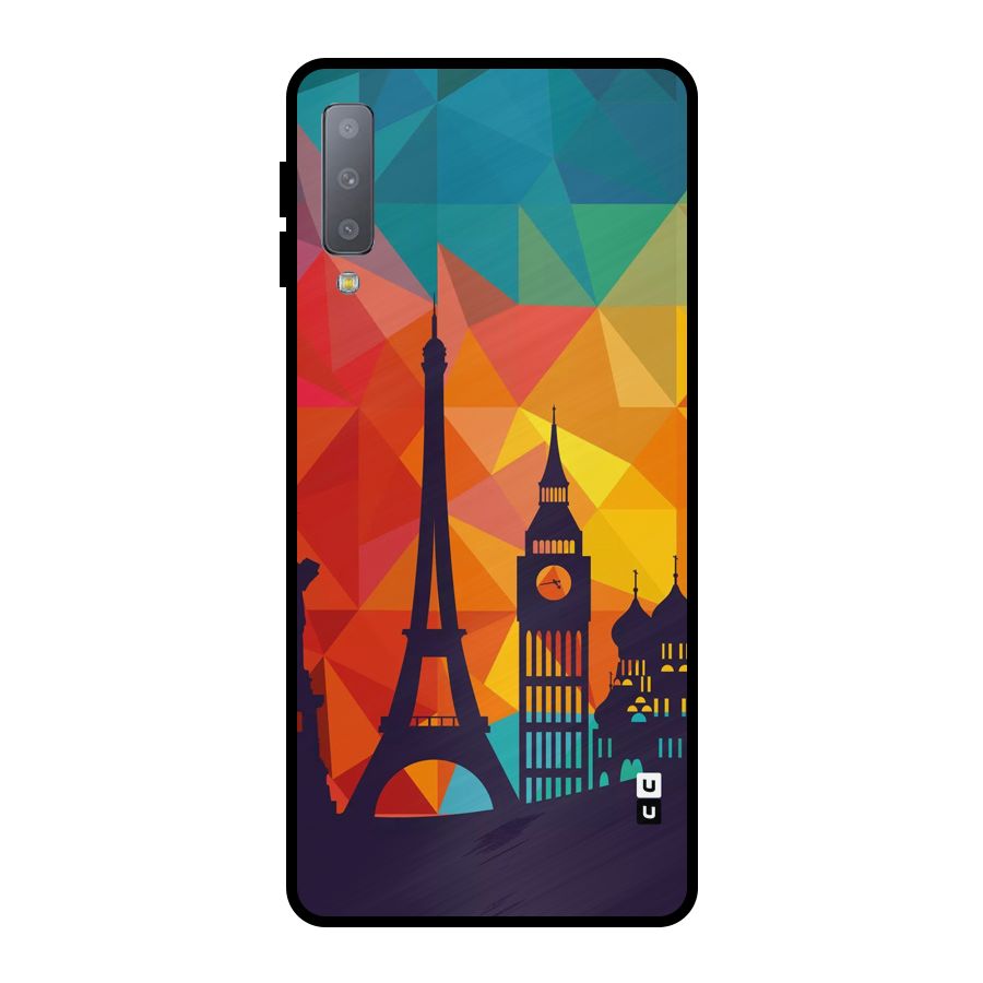 London Art Metal Back Case for Galaxy A7 (2018)