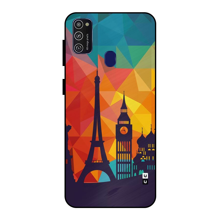 London Art Metal Back Case for Galaxy M21
