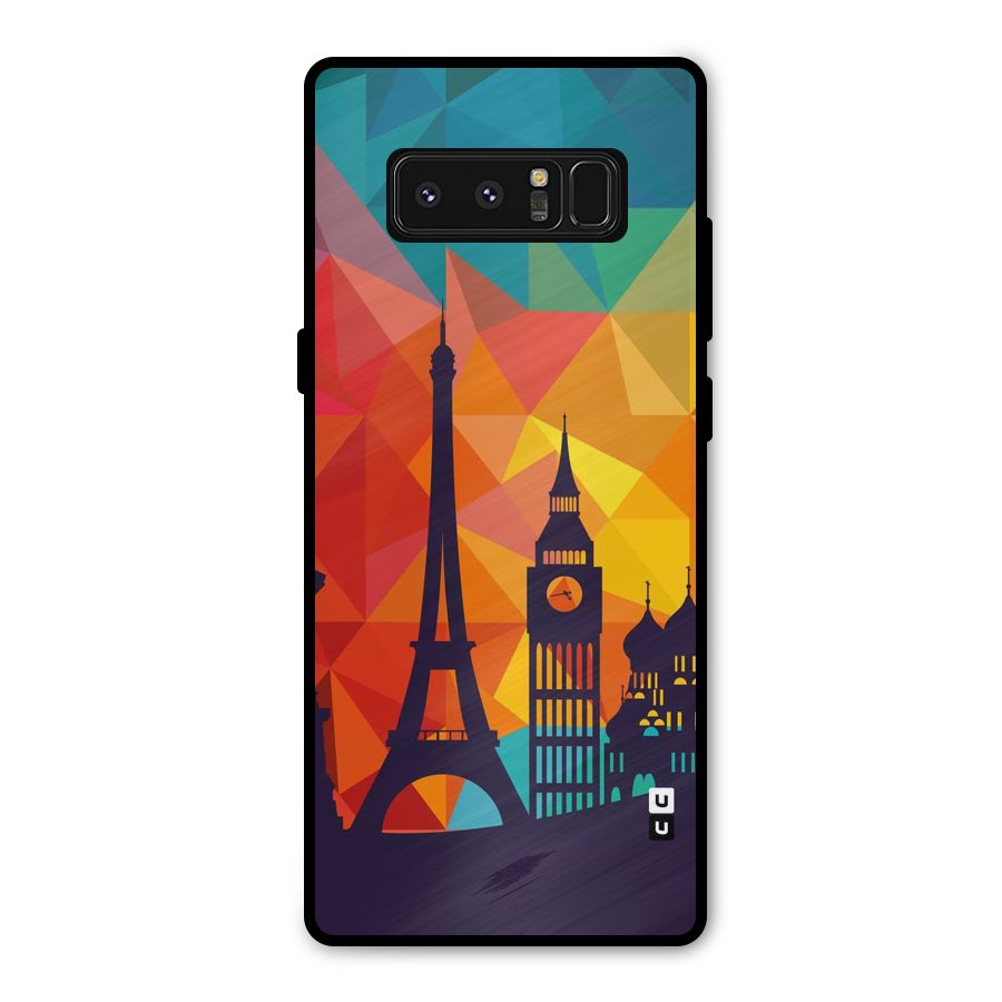 London Art Metal Back Case for Galaxy Note 8