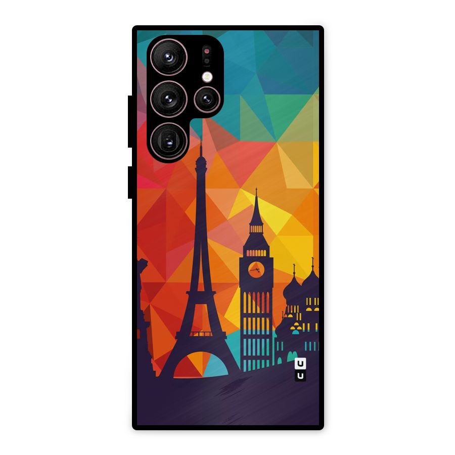 London Art Metal Back Case for Galaxy S22 Ultra 5G