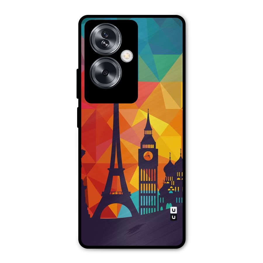 London Art Metal Back Case for Oppo A79 5G