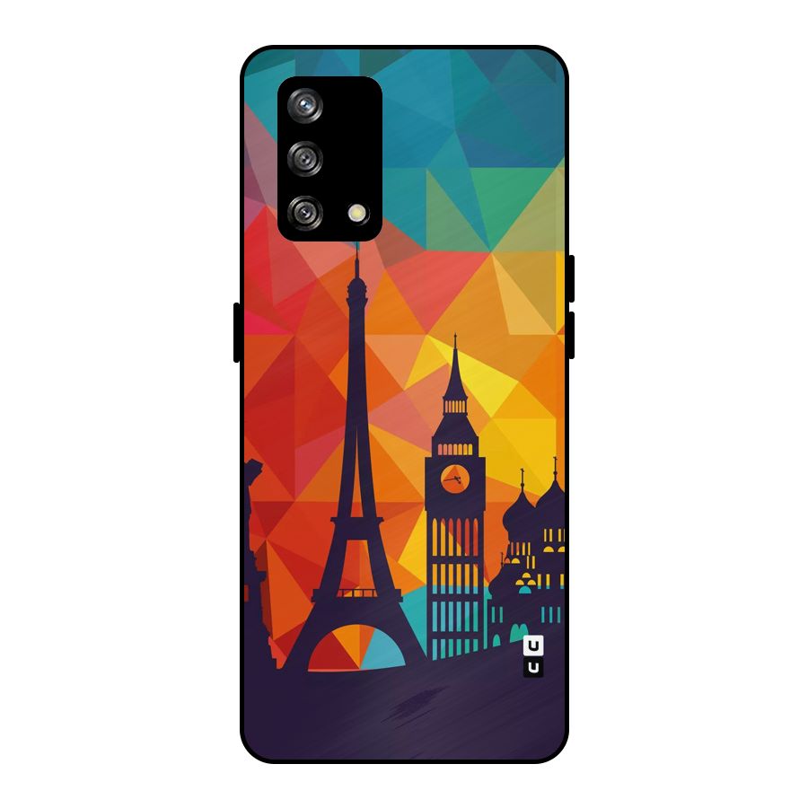 London Art Metal Back Case for Oppo F19