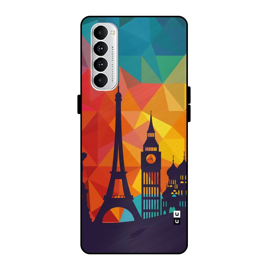 London Art Metal Back Case for Oppo Reno4 Pro
