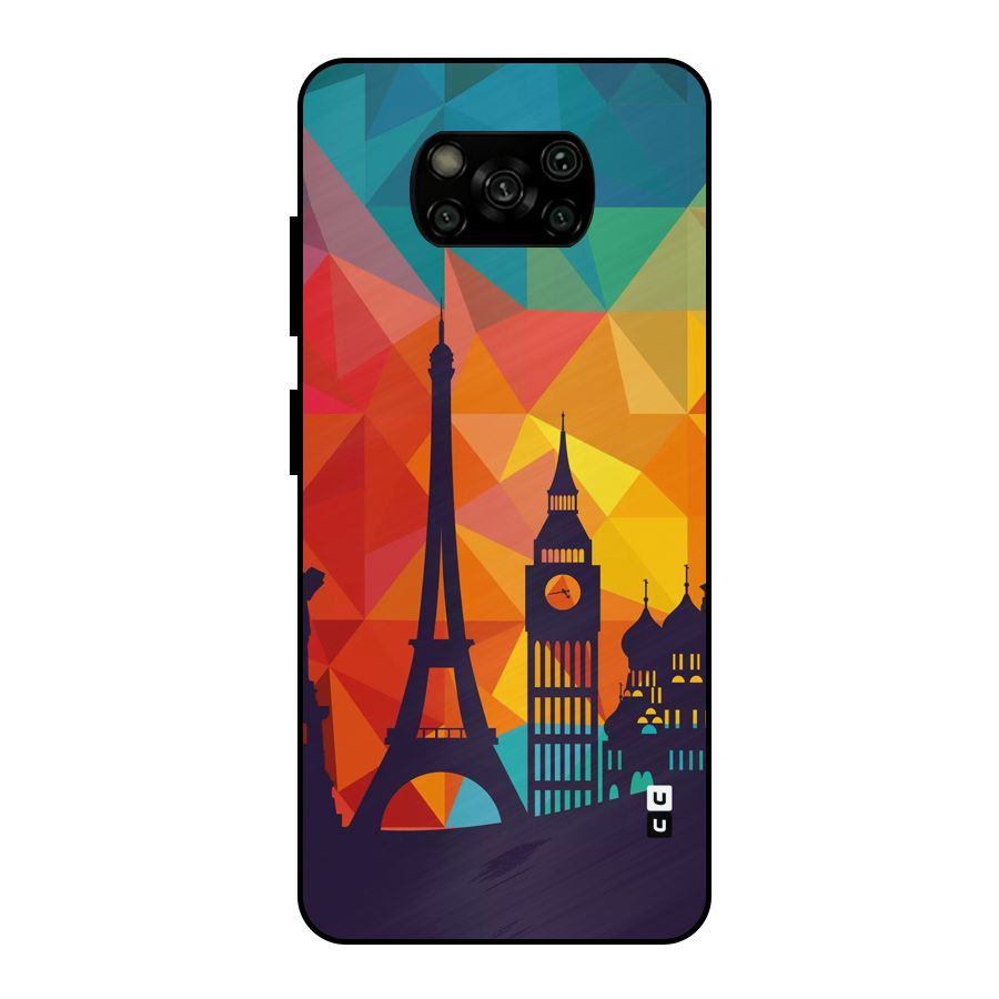London Art Metal Back Case for Poco X3