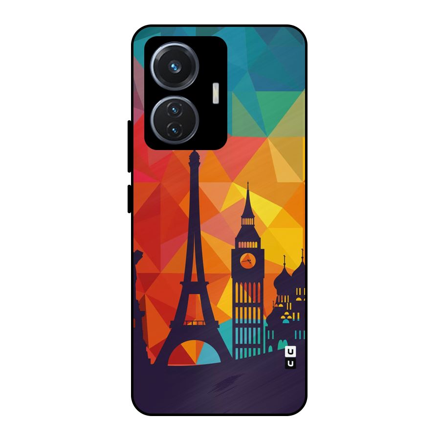 London Art Metal Back Case for Vivo T1 44W