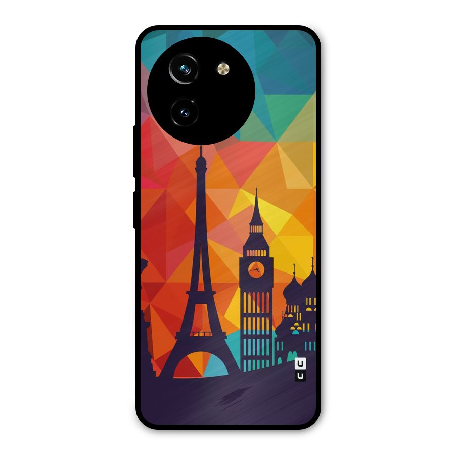 London Art Metal Back Case for Vivo T3x