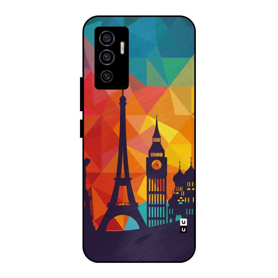 London Art Metal Back Case for Vivo V23e
